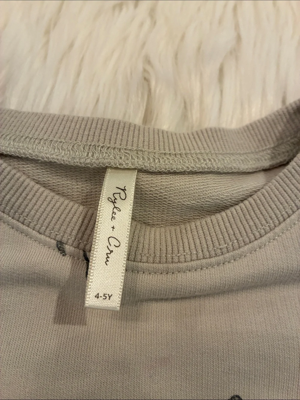 Rylee + Cru Gray Palm-Print Sweatpants & Sweatshirt Set